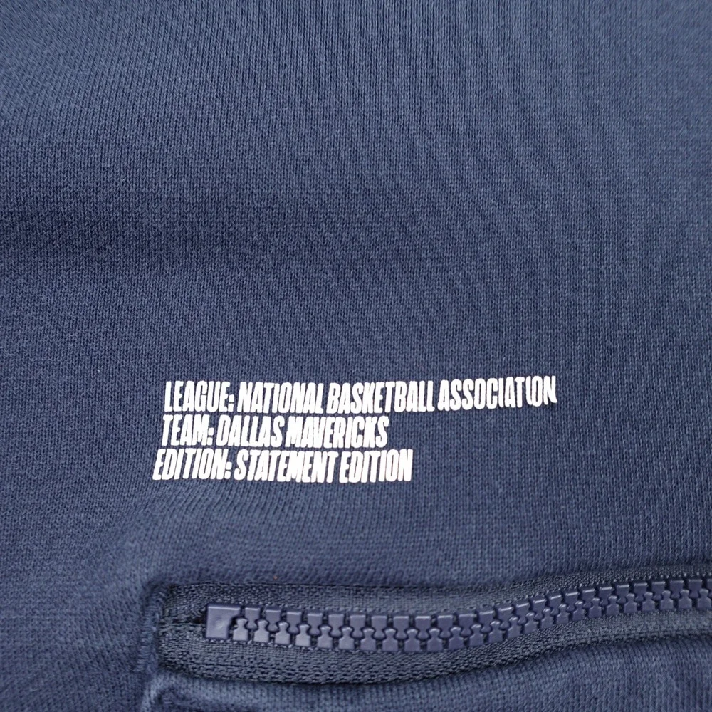 Dallas Mavericks Hoodie Mens Large Navy Courtside Statement‎ Edition Jordan NBA